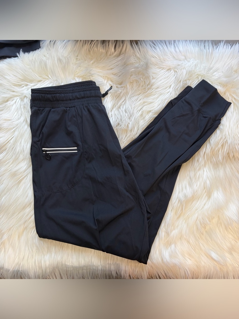 Amazon Black Women's Track Joggers with Zip Pocket Detail